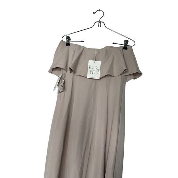 NWT Show Me Your Mumu Small Gray Monaco Ruffle Strapless Maxi Bridesmaid Dress - Picture 6 of 16